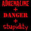 Adrenaline + Danger + Stupidity